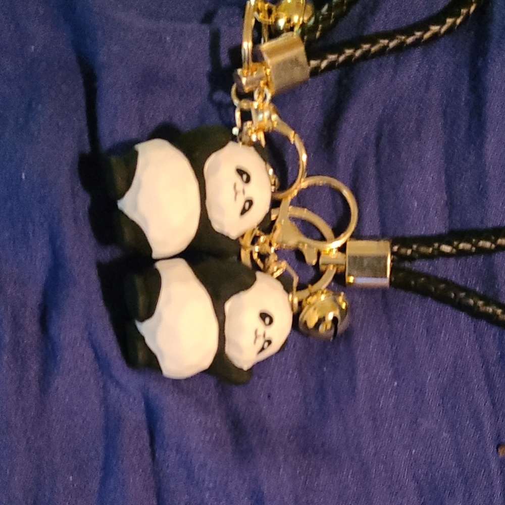 Panda Charm Keychain Set Standing - Picture 2 of 3